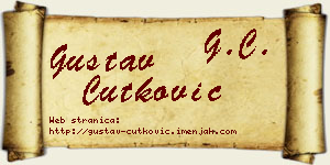 Gustav Ćutković vizit kartica